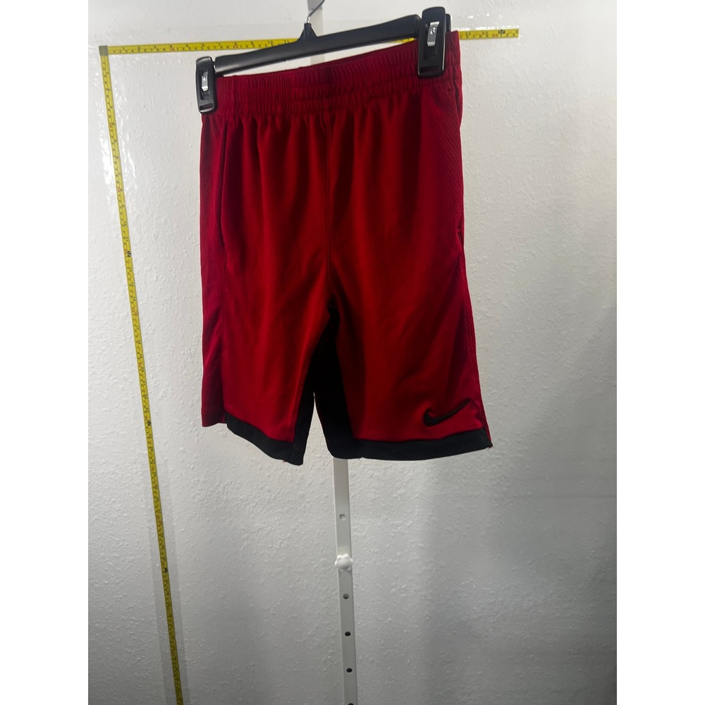 Nike Dri-FIT Shorts Mens Large Red Black Mesh Athletic Basketball Gym Training
